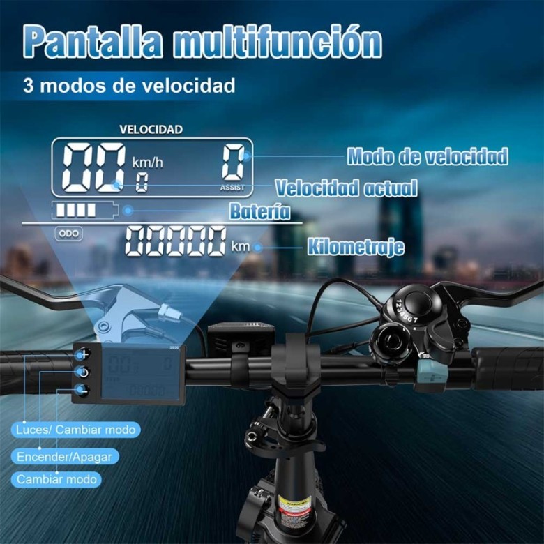 Bicicleta eléctrica plegable Koolux BK6S 250W 48V