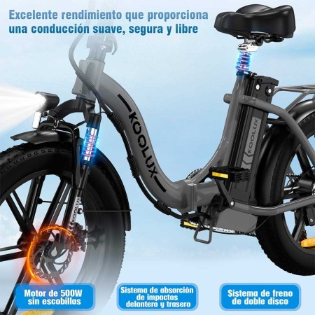 Bicicleta eléctrica plegable Koolux BK6S 250W 48V