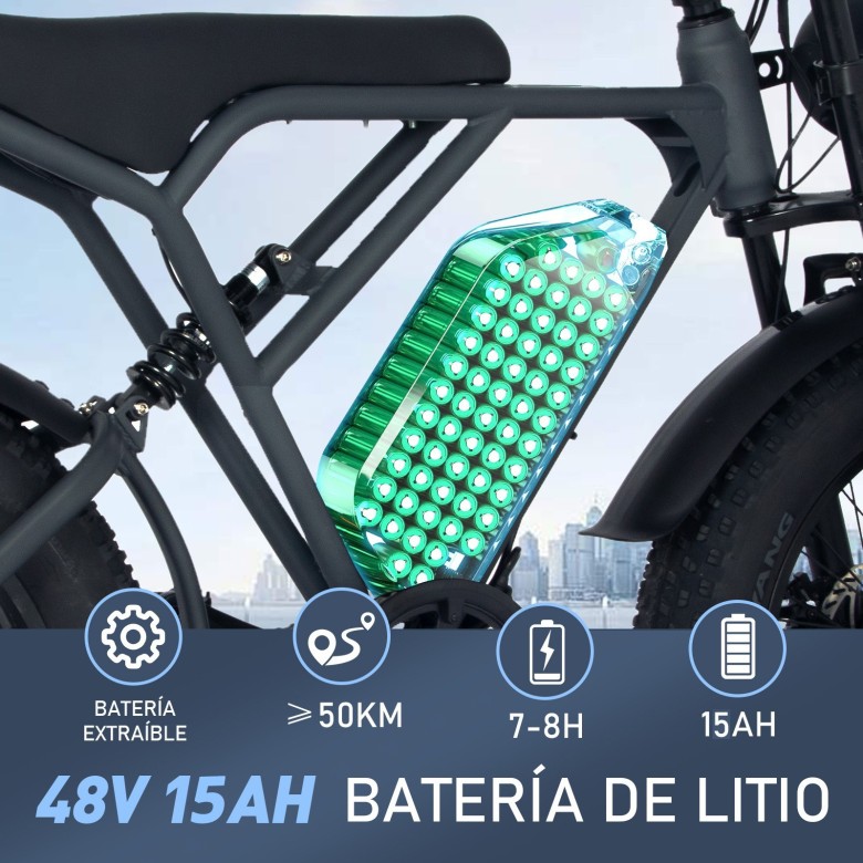 Bicicleta Eléctrica Koolux BK29 250W 48V/15Ah-koolux.com