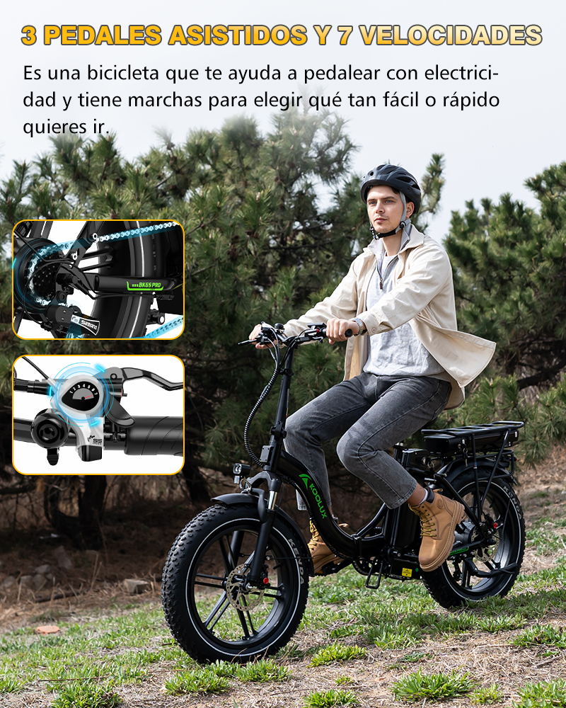 Bicicleta eléctrica KOOLUX BK6S PRO 250W DOBLE BATERÍA 48V 23,4AH